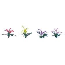 JTT Scenery Products 95508 O 3/4" Petunias, Red/Pink/Yellow/Purple (Pack of 40)