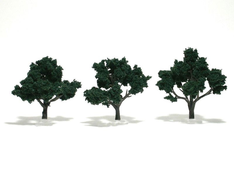 Woodland Scenics TR1511 - Dark Green - 3/pkg - 4"- 5" (10.1 cm - 12.7 cm)