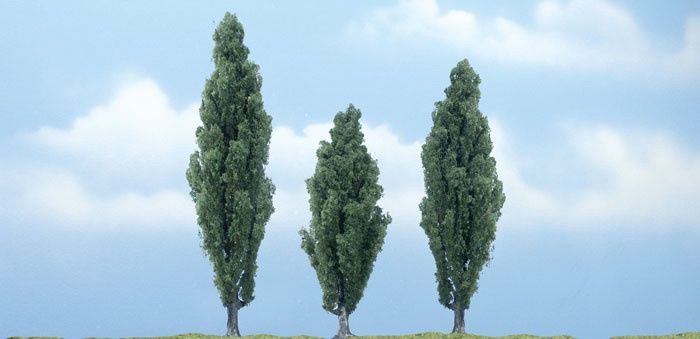 Woodland Scenics TR1611 - Premium Poplar Tree - 4.75"/3.5"/4.25" (3)