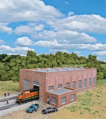 Walthers Cornerstone N 933-3266 Two-Stall 130' Brick Diesel House - Kit