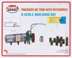 Model Power 1470 N Trackside Oil Tank with Accessories Kit