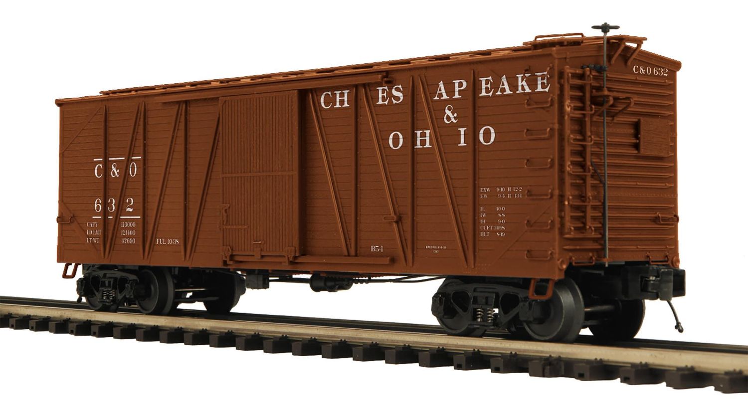 MTH 20-99451 O Scale - 40’ USRA Single Sheathed Box Car - Chesapeake &amp; Ohio, Road Number: 632