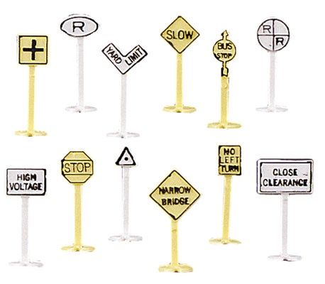 Bachmann Industries Railroad &amp; Street Signs pkg(24) Bachmann Industries #42513