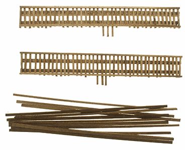 Grand Central Scenery TB12 N Scale Wood Truss Bridge Parts Deck With Stringers 6" pkg(2)