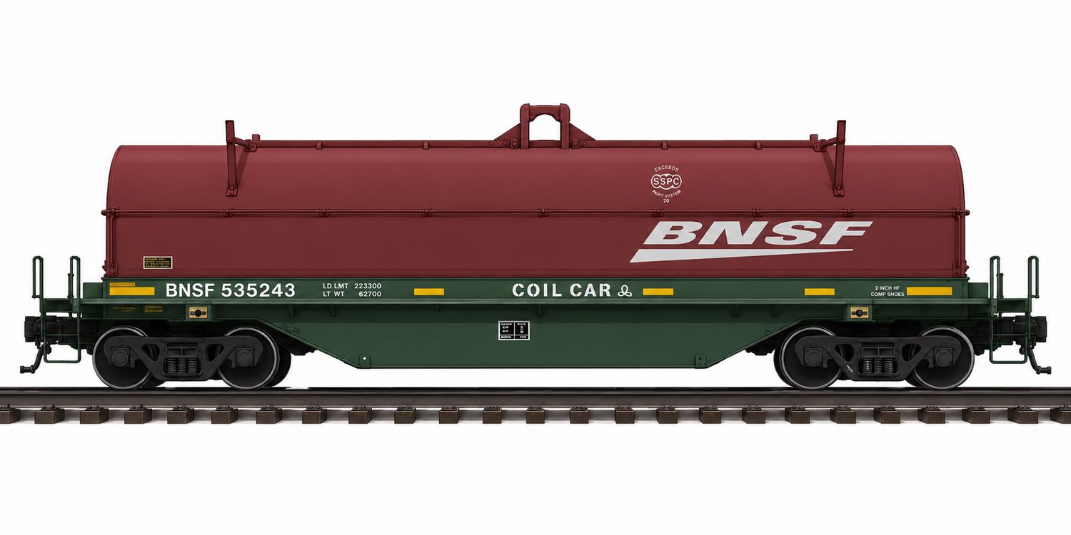 ATLAS O MASTER 42' COIL STEEL CAR BNSF BROWN HOOD