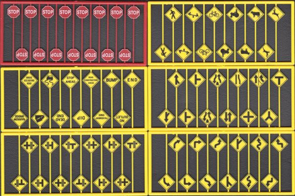Tichy Train Group Modern Road Sign Assortment #8257