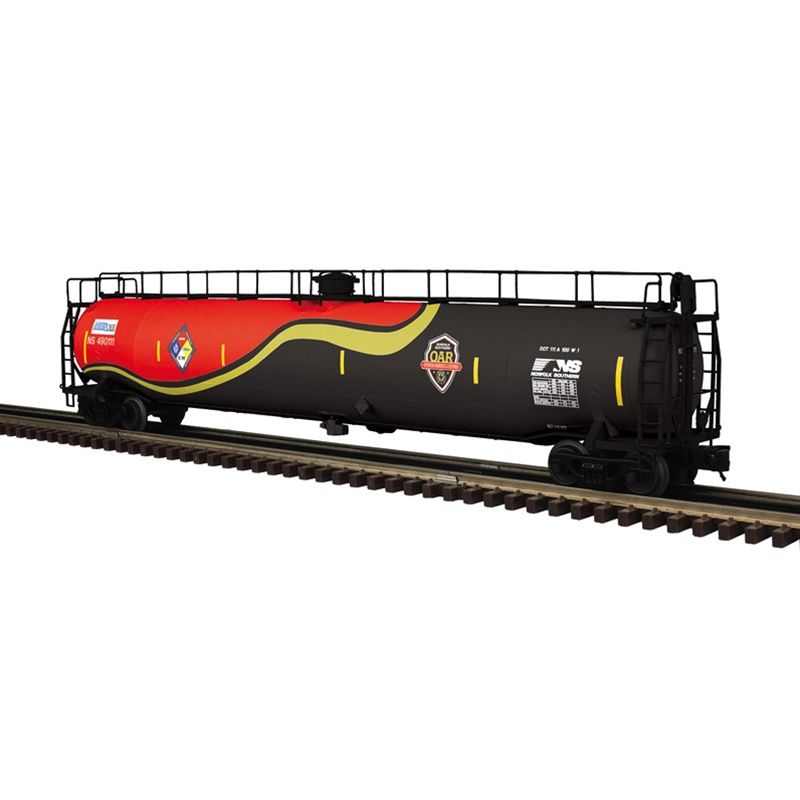 ATLAS O MASTER ACF 33,000 GALLON TANK CAR - NS SAFETY TRAIN (NS)(BLACK/GOLD/RED) - 3RL, Road Number: 490111
