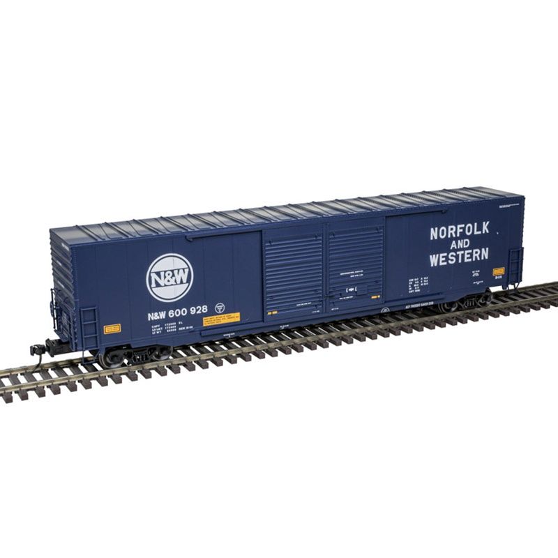 ATLAS O MASTER 60' ACF AUTOPARTS DD BOX CAR - NORFOLK AND WESTERN (BLUE/WHITE) - 3RL, Road Number: 600928