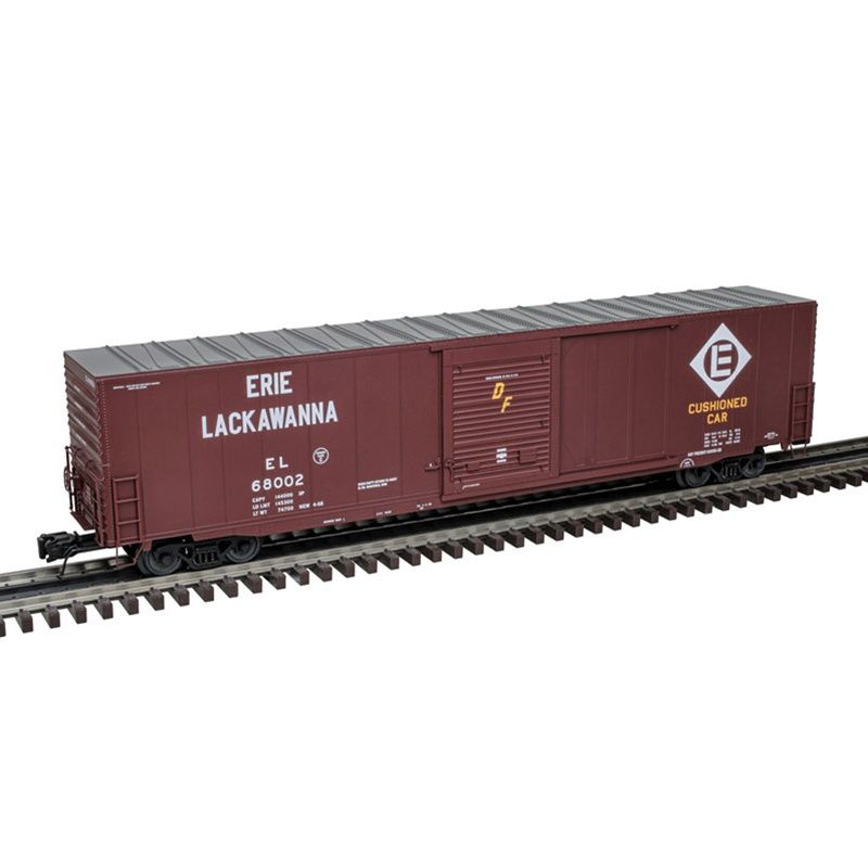 ATLAS O MASTER 60' ACF AUTOPARTS SD BOX CAR - ERIE LACKAWANNA (BROWN/WHITE/YELLOW) - 3RL, Road Number: 68002