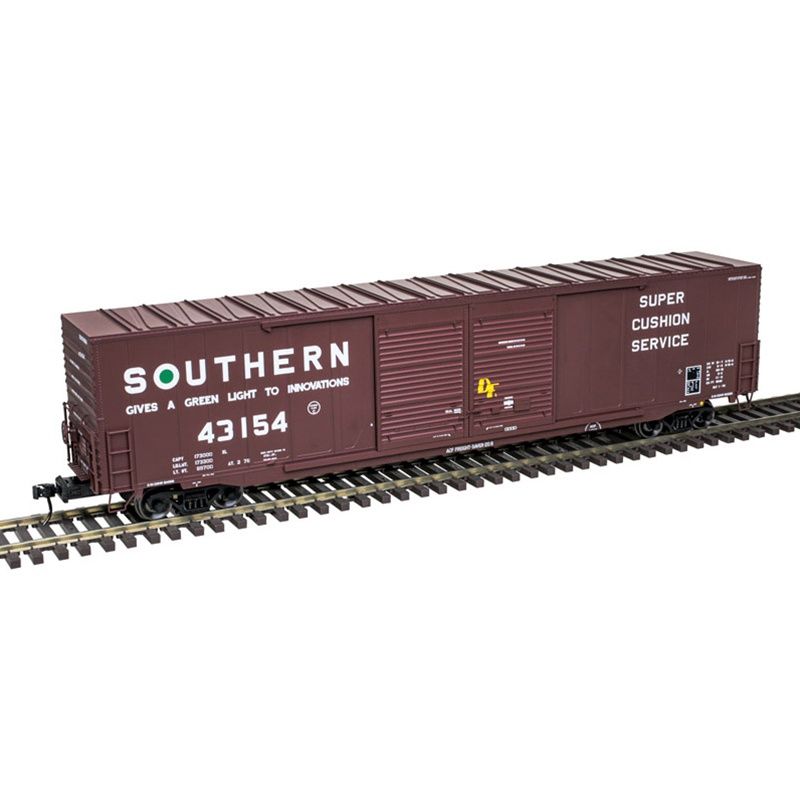 ATLAS O MASTER 60' ACF AUTOPARTS DD BOX CAR SOUTHERN(BROWN/WHITE/GREEN) - 3RL, Road Number: 43150