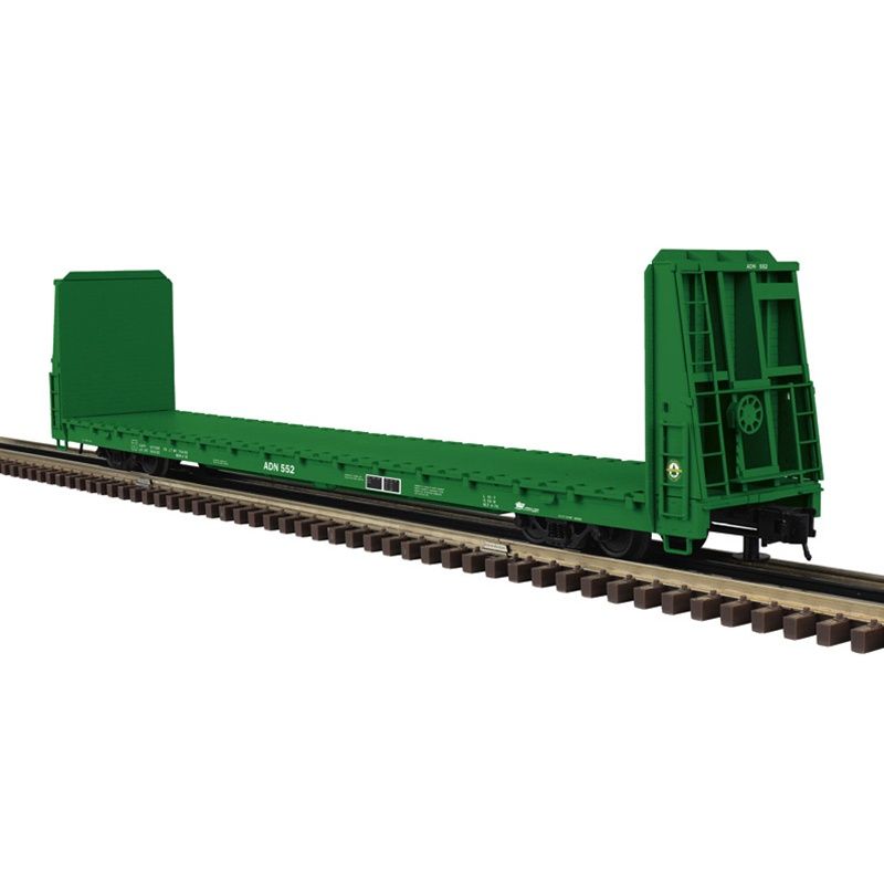 ATLAS O TRAINMAN 62' BULKHEAD FLAT CAR ASHLEY DREW &amp; NORTHERN (ADN), Road Number: 522