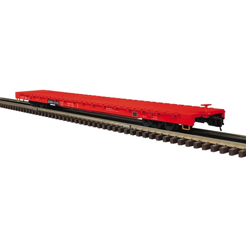 ATLAS O TRAINMAN 68' FLAT CAR - DEPARTMENT OF DEFENSE (DODX), Road Number: 41110