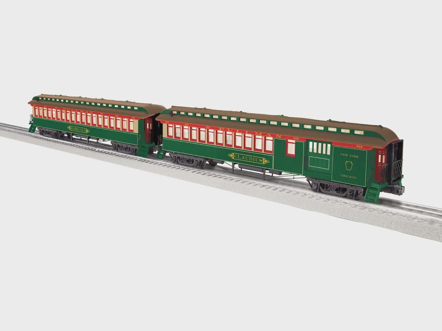 Lionel 2727140 - Pennsylvania Yellow Kid Wood Passenger Two-Pack B