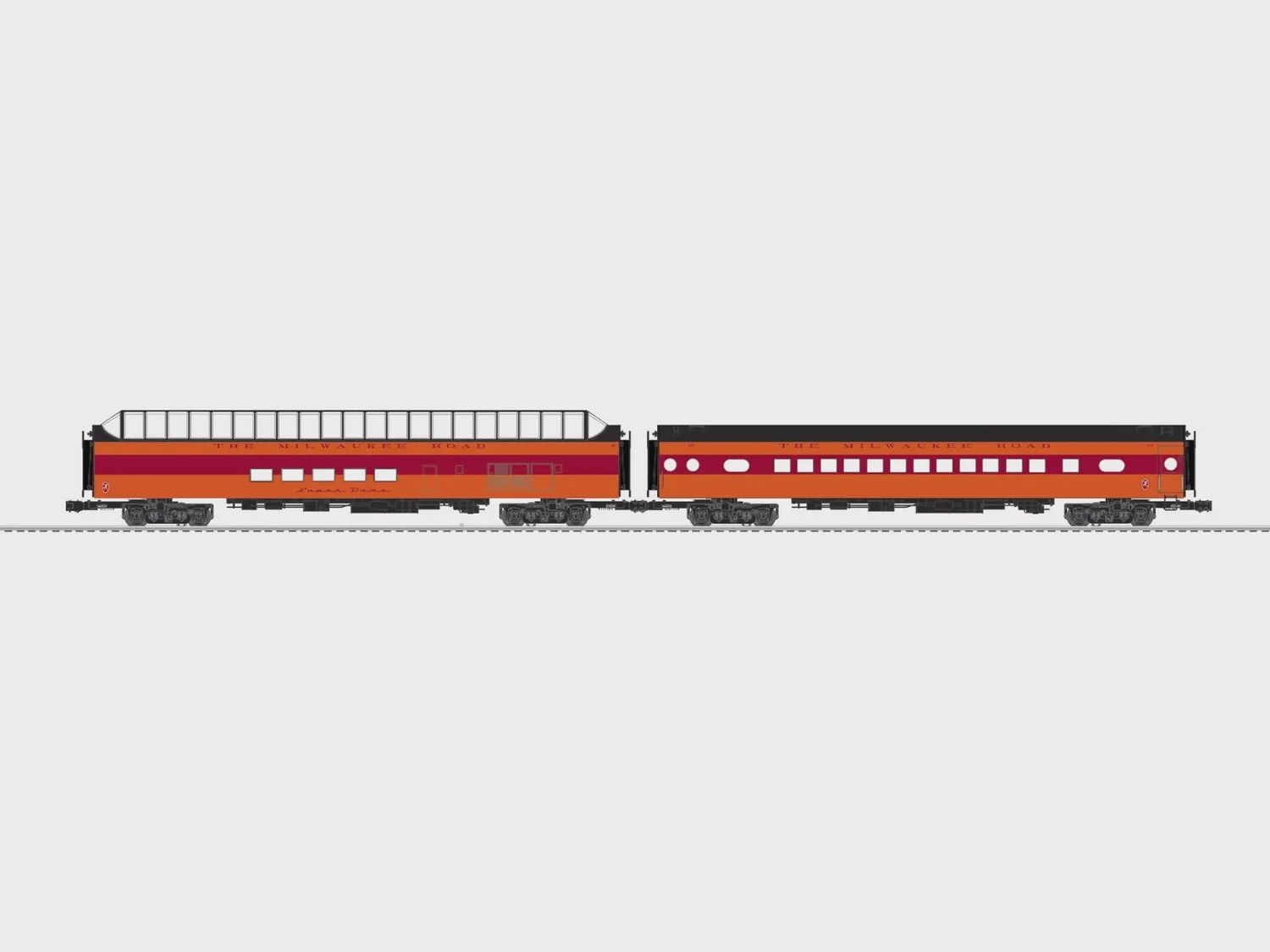 Lionel 2727320 - Milwaukee Road Hiawatha Aluminum 2 Pack (orange)