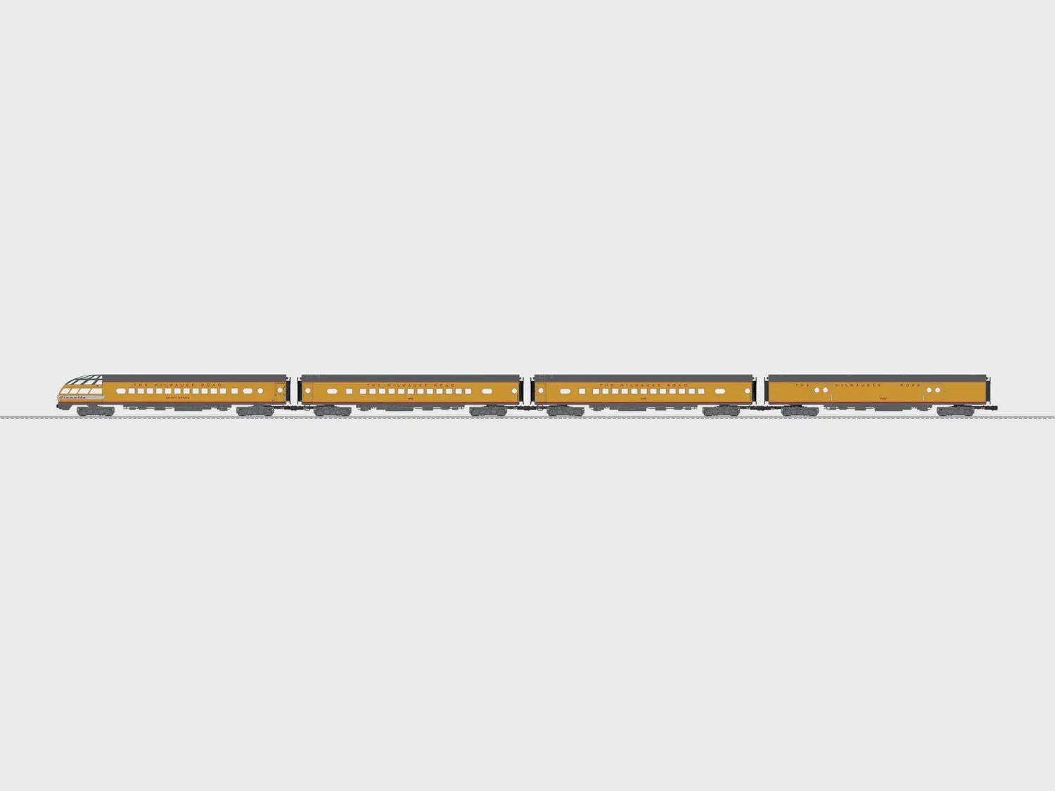 Lionel 2727340 - Milwaukee Road Hiawatha Aluminum 4 Pack (yellow)