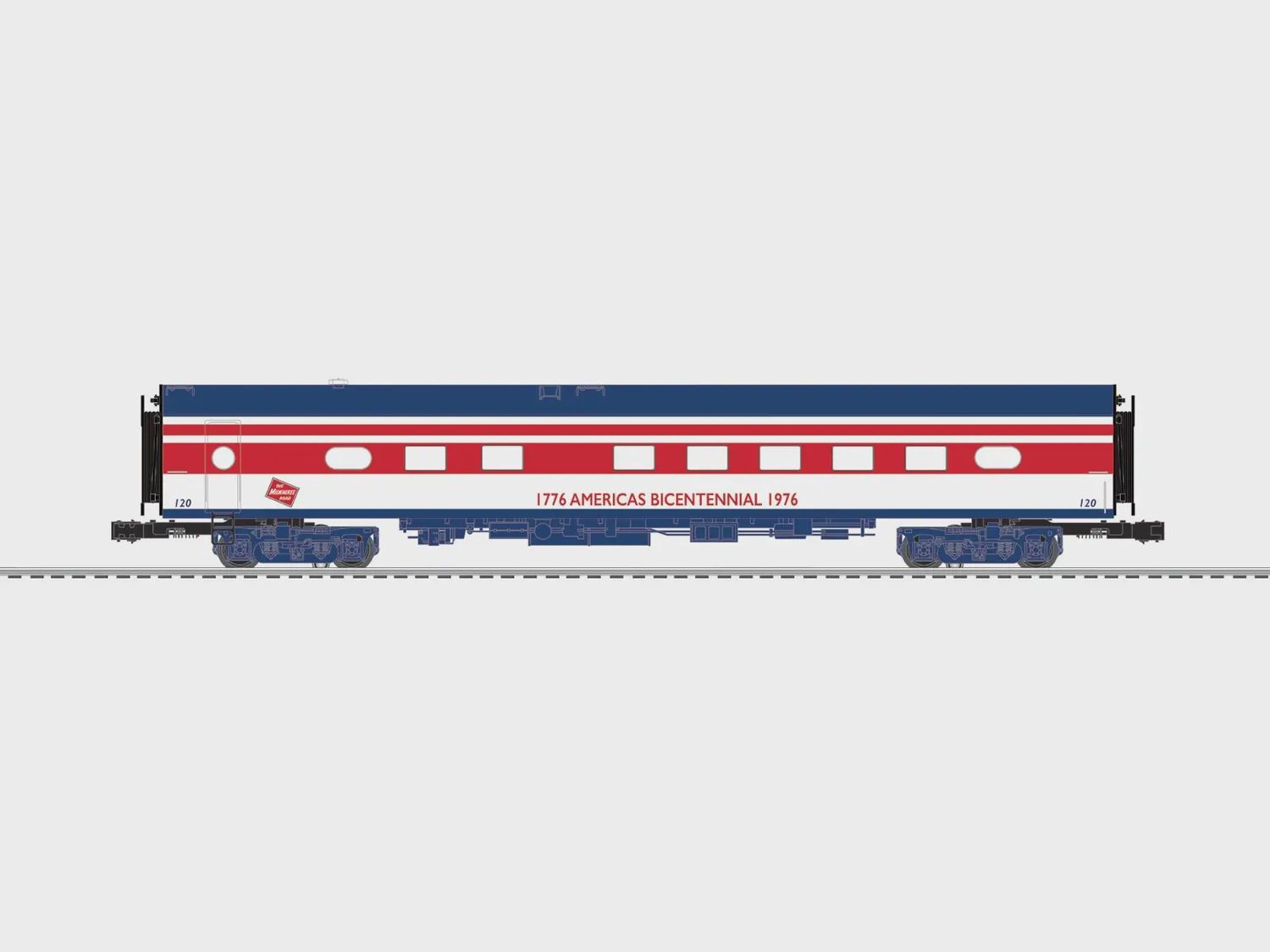 Lionel 2727390 - Milwaukee Road Bicentennial Aluminum SS Diner