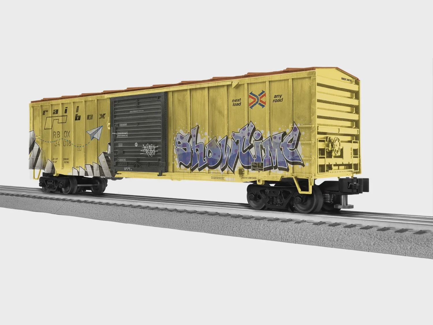 Lionel 2742141 -Weathered Railbox 50' Boxcar #34018