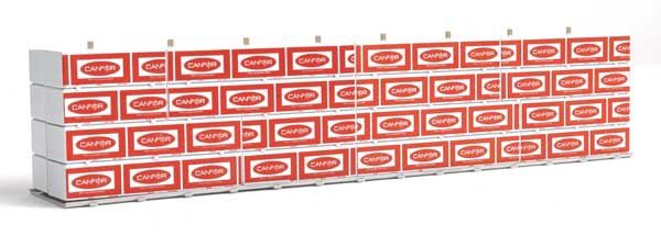 Walthers SceneMaster 949-3121 - Wrapped Lumber Load for Proto CC&amp;F Bulkhead Flatcar CANFOR - HO Scale
