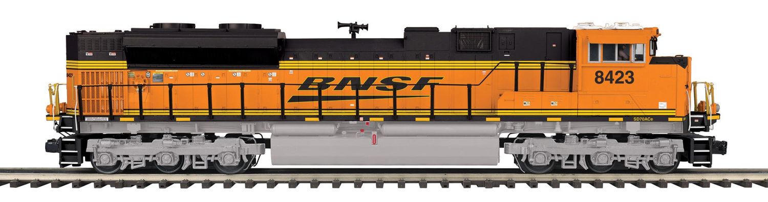 MTH 20-22174-1 O Scale Premier BNSF SD70ACe Diesel Engine w/Proto-Sound 3.0 (Hi-Rail Wheels)