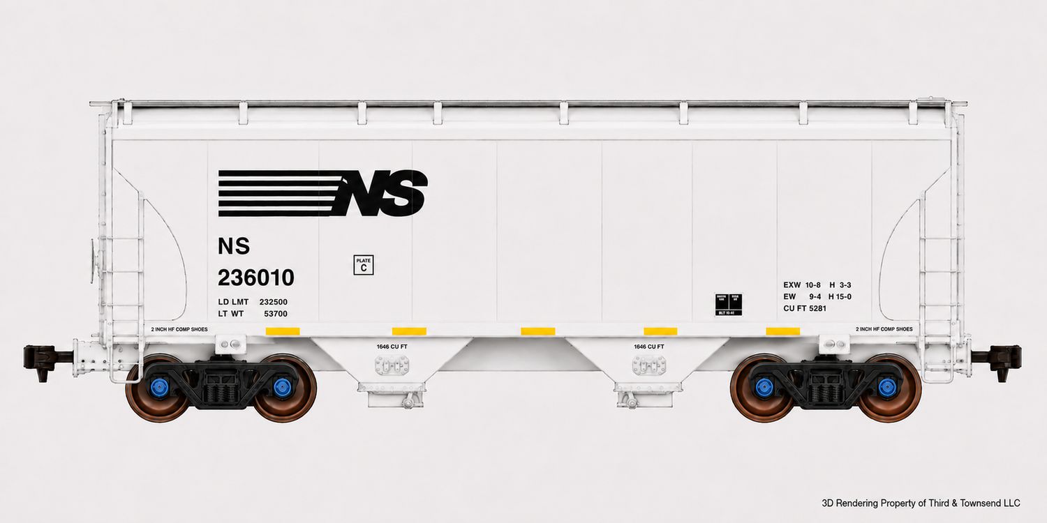 Golden Gate Depot - 39' Trinity 3281 2-Bay Hopper - Norfolk Southern, Available Versions: 2RL SET #1