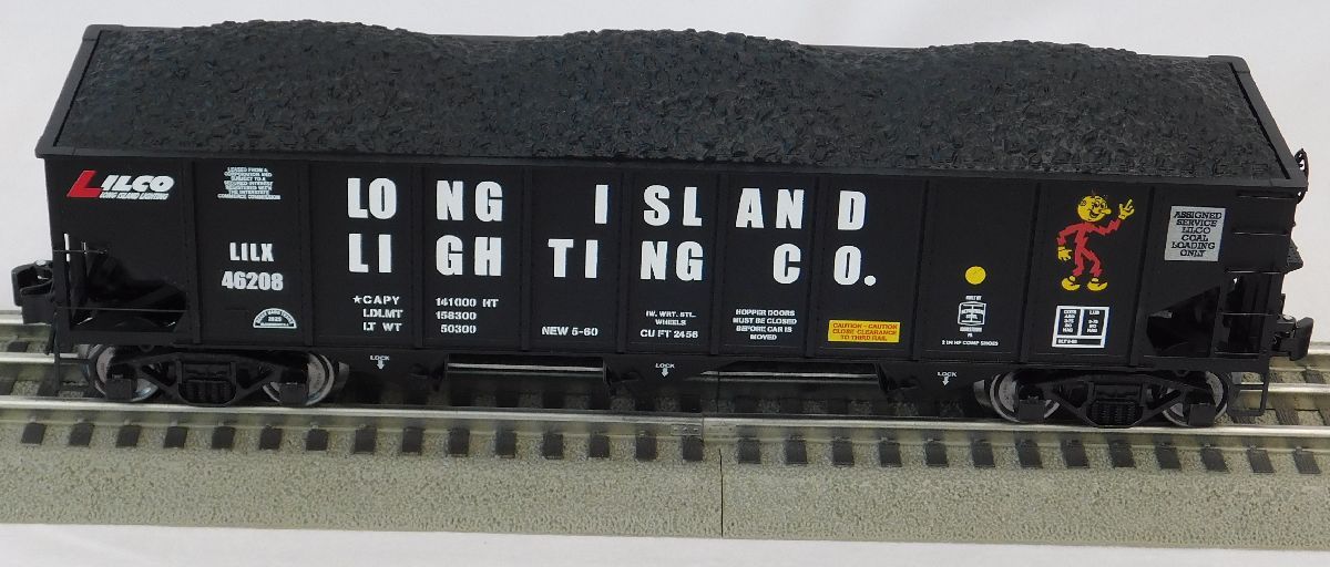 RMT 66299111 O 70 ton 3-bay coal hopper with load Long Island Lighting Co