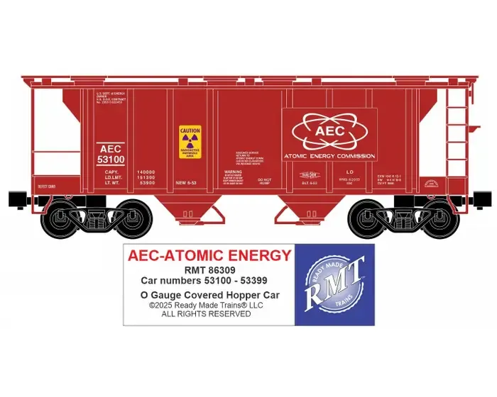 RMT 86309 2 Bay covered Hopper AEC - ATOMIC ENERGY COMMISSION