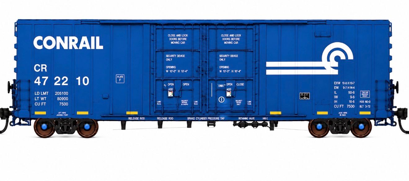Golden Gate Depot Greenbrier 7550cf 60' Plate F Boxcars - Conrail, Available Versions: 2RL - 472210