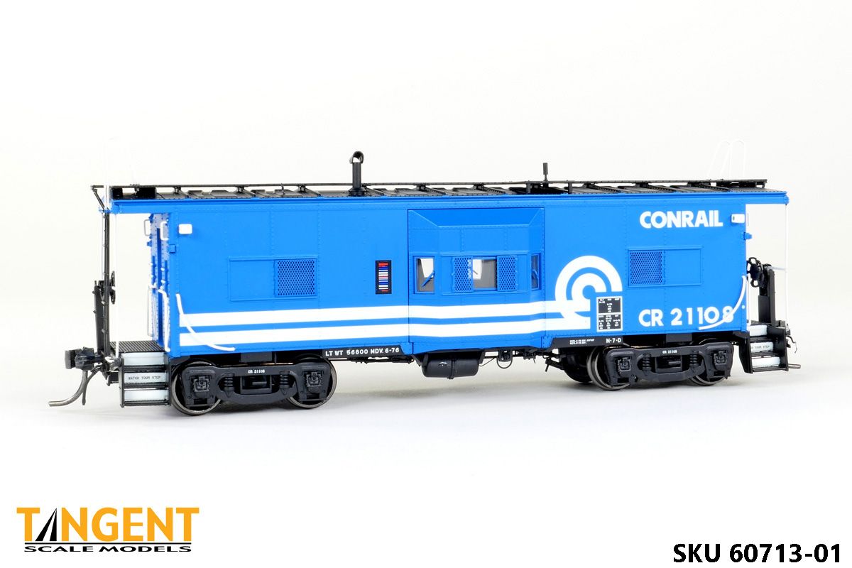Tangent 60713 -01 -Conrail (CR) N7D “Blue Repaint 6-1976” Erie ICC Bay Window Caboose #21101