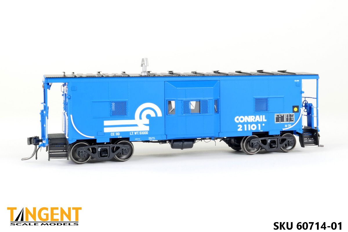 Tangent 60714-01 Conrail (CR) N7D “Blue Repaint 1981+ Era” Erie ICC Bay Window Caboose #21101