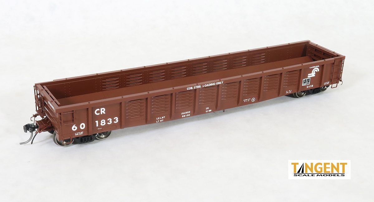 Tangent 17015 - Conrail (CR) “1988 G43B Coil Svc.” Gondola With Coil Racks (Coils Not Included), Road Number: 601878