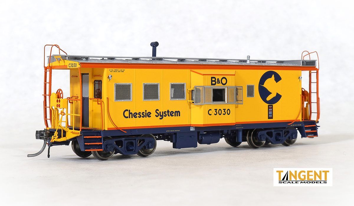 Tangent - Chessie System (B&amp;O) “1973+ Repaint Version 2” ICC B&amp;O I-18 Steel Bay Window Caboose, Road Number: #C-3023