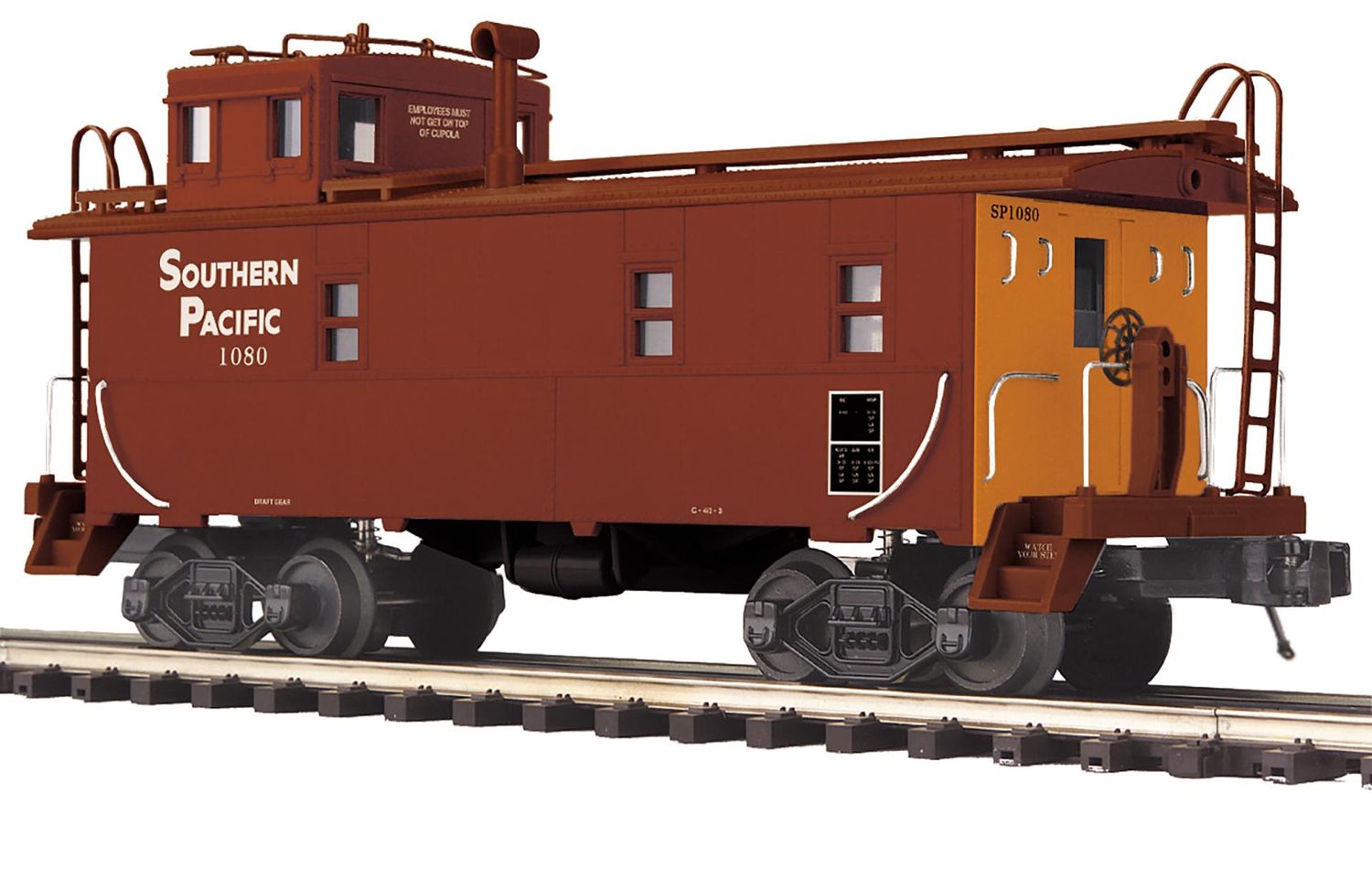 MTH 20-91872 O Scale Premier Southern Pacific Steel Caboose, Road Number: 1080
