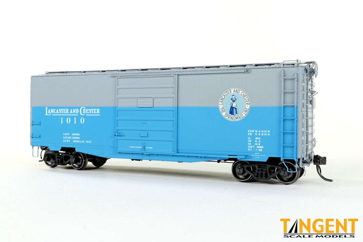 Tangent 26015 Lancaster &amp; Chester (L&amp;C) Blue &amp; Gray 1964+ 40′ PS-1 9′ Door Boxcar, Road Number: 1006