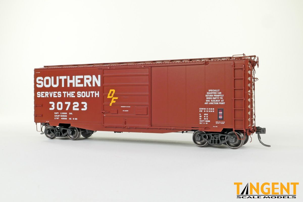 Tangent  26019 Southern (SOU) Serves the South Repaint 1965+ 40′ PS-1 9′ Door Boxcar, Road Number: 30705