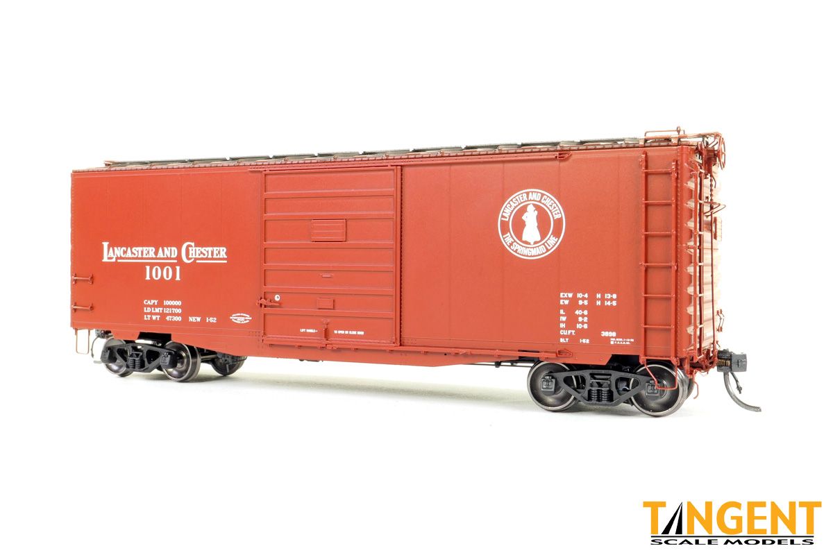 Tangent 26014 Lancaster &amp; Chester (L&amp;C) Delivery 1-1952 40′ PS-1 9′ Door Boxcar, Road Number: 1001