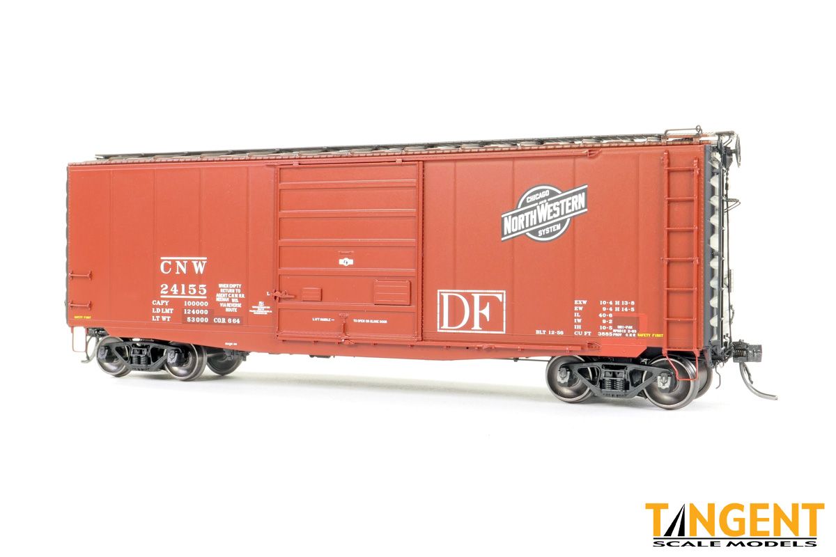 Tangent 26022-02 Chicago and North Western (CNW) Original DF Equipped 1964+ 40′ PS-1 9' Door Boxcar #24155