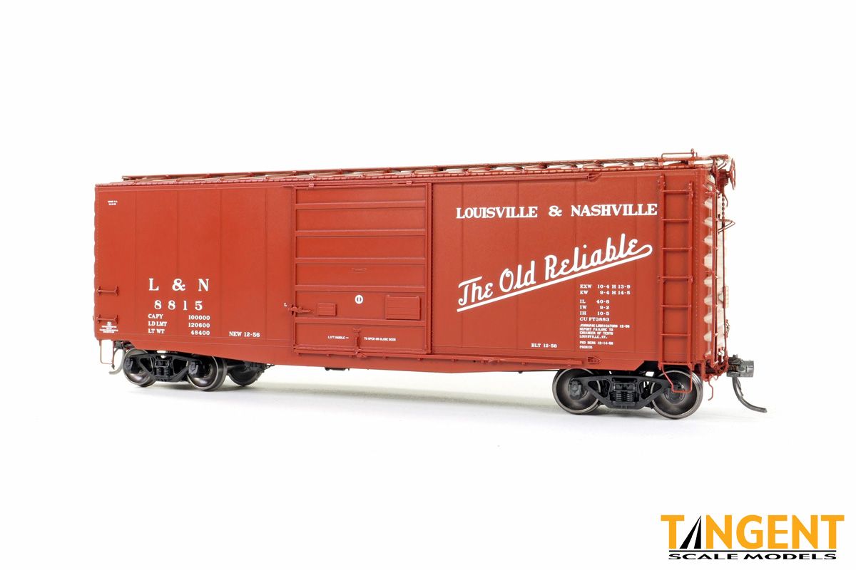Tangent 26023-01 Louisville and Nashville (L&amp;N) Delivery 12-1956 40′ PS-1 9' Door Boxcar #8815