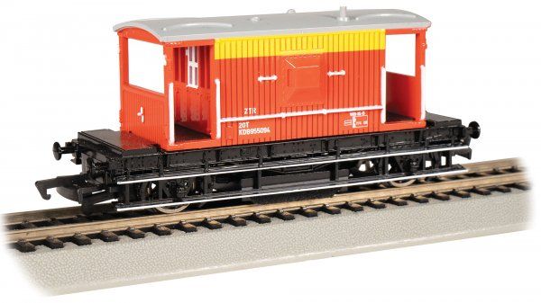 Bachmann 74901 HO BRITISH BRAKE VAN TRACK CLEANING CAR (with international style hook-and-loop couplers) - SIGNAL &amp; TELEGRAPH