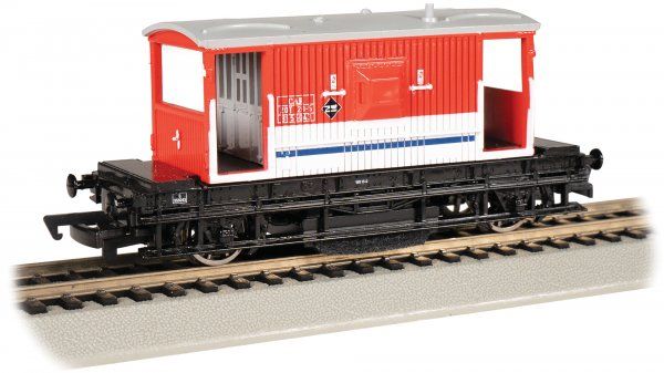 Bachmann 74903 HO BRITISH BRAKE VAN TRACK CLEANING CAR (with international style hook-and-loop couplers) - London Transport