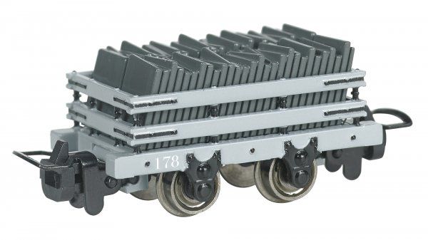 BACHMANN 77314 - NARROW GAUGE SLATE WAGON W/ LOAD #136 (HON30 SCALE)
