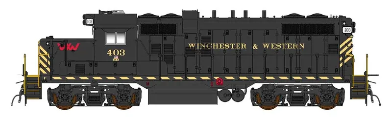 InterMountain 49870S-01, HO Scale Paducah GP10, ESU LokSound 5DCC, Winchester &amp; Western WW #403 No Ditchlights