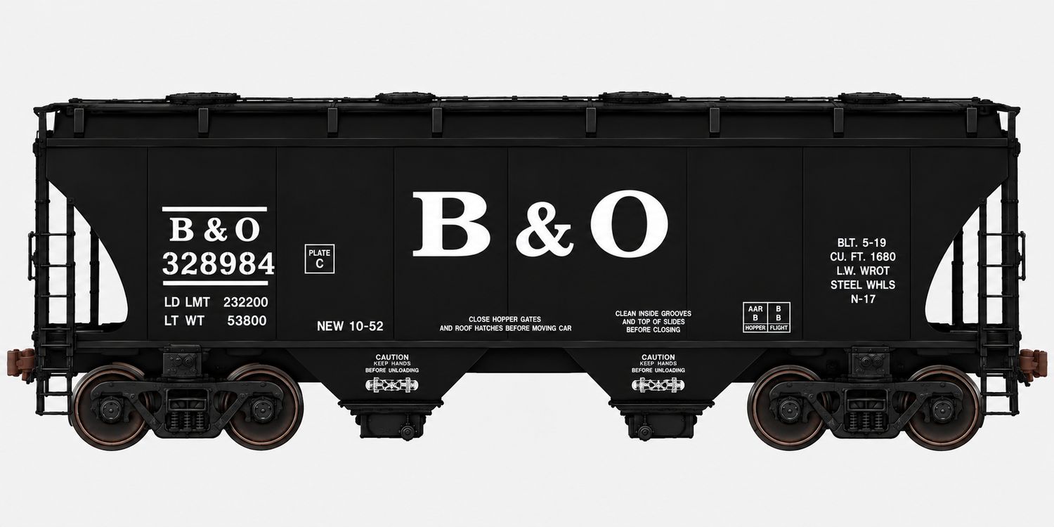 Golden Gate Depot 39' 3281 Trinity 2-Bay Hopper - B&amp;O