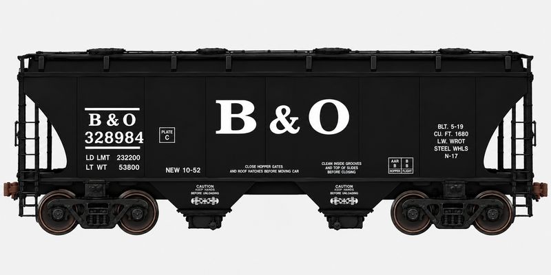 Golden Gate Depot 39' 3281 Trinity 2-Bay Hopper - B&amp;O
