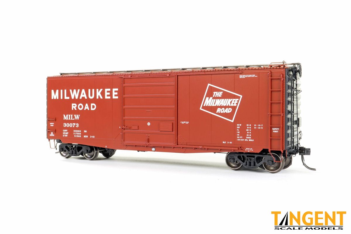 Tangent 26032 Milwaukee Road (MILW) Delivery 3-1961 w/ Superior Door 40′ PS-1 9′ Door Boxcar, Road Number: 30007