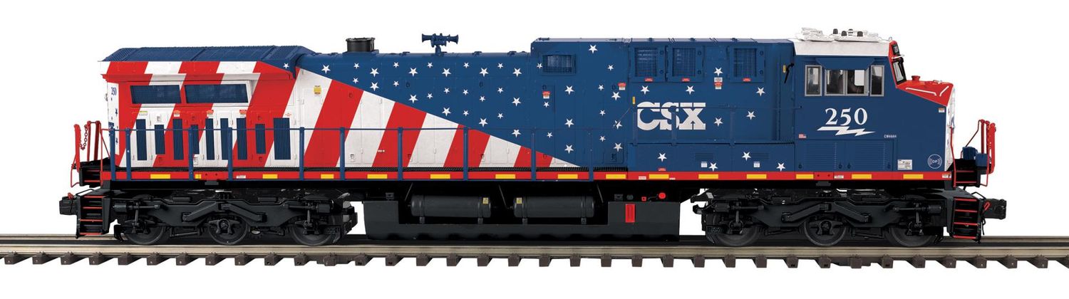 MTH Premier 20-22205-1 - CSX #250 AC44C6M Diesel Engine w/Proto-Sound 3.0 (Hi-Rail Wheels)