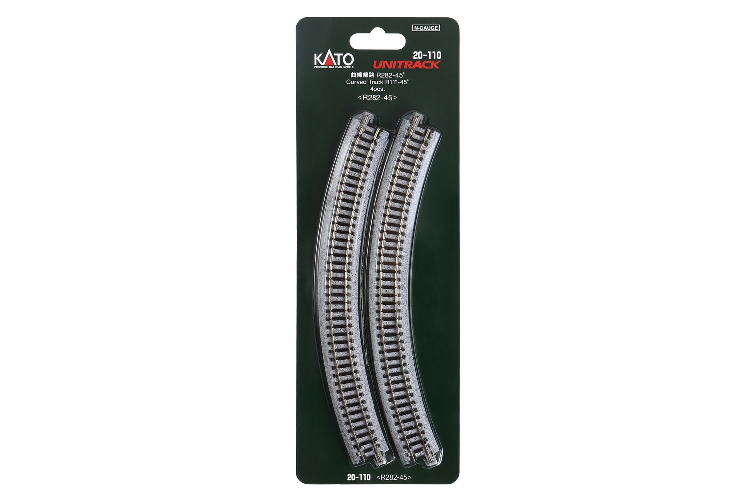 KATO 20-110 R282-45 Curved Track (4 ea) (11-45d)
