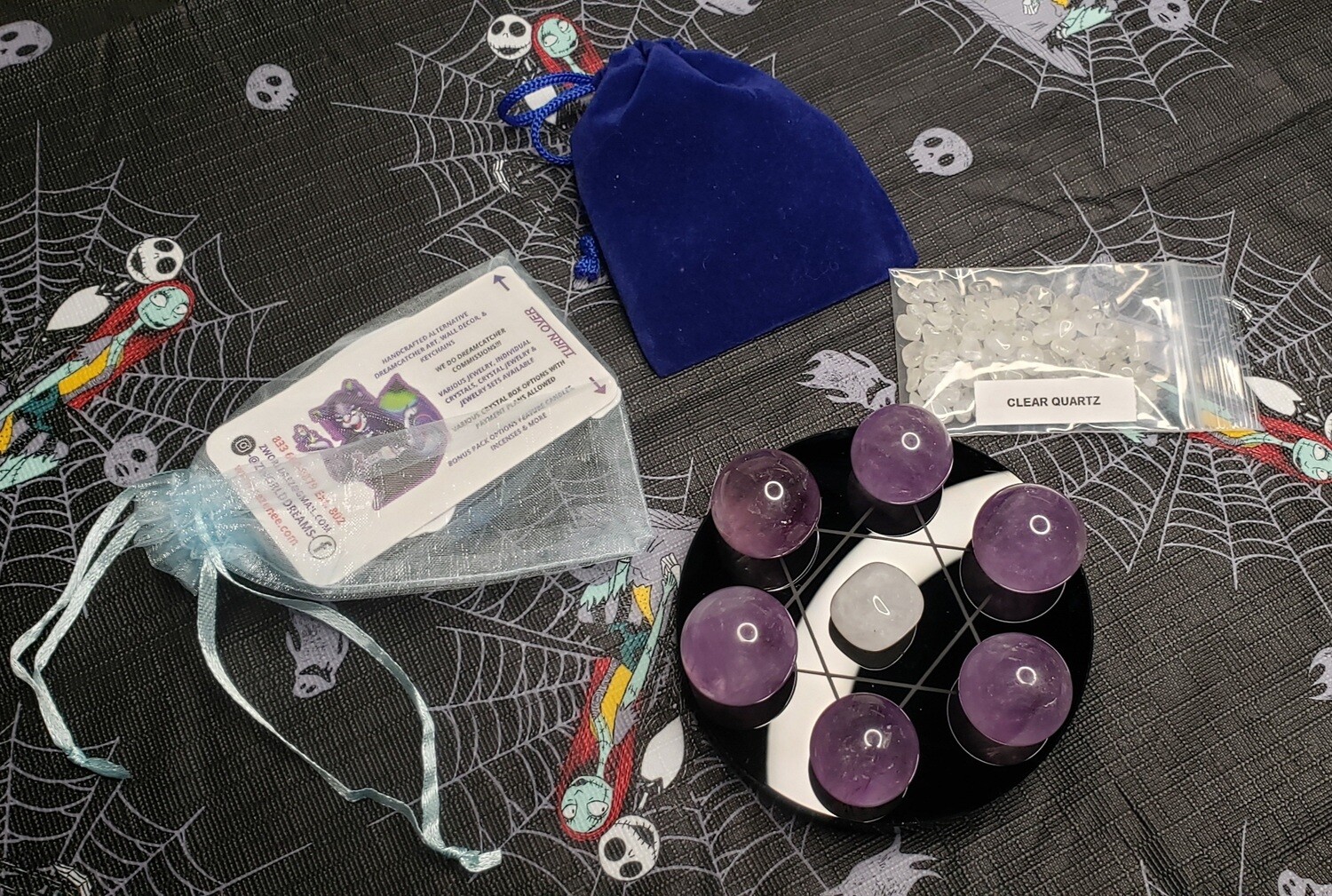 Rainbow Amethyst Crystal Grid Set (13pc)