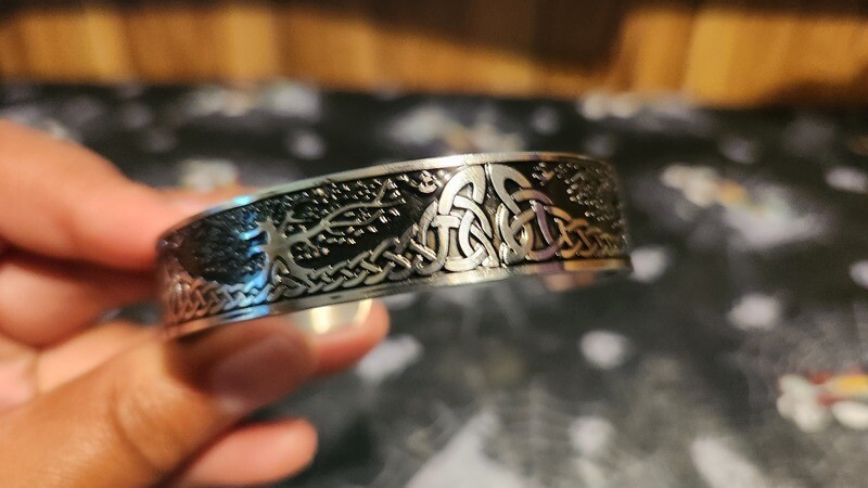 Tree Of Life C-Shaped Bangle