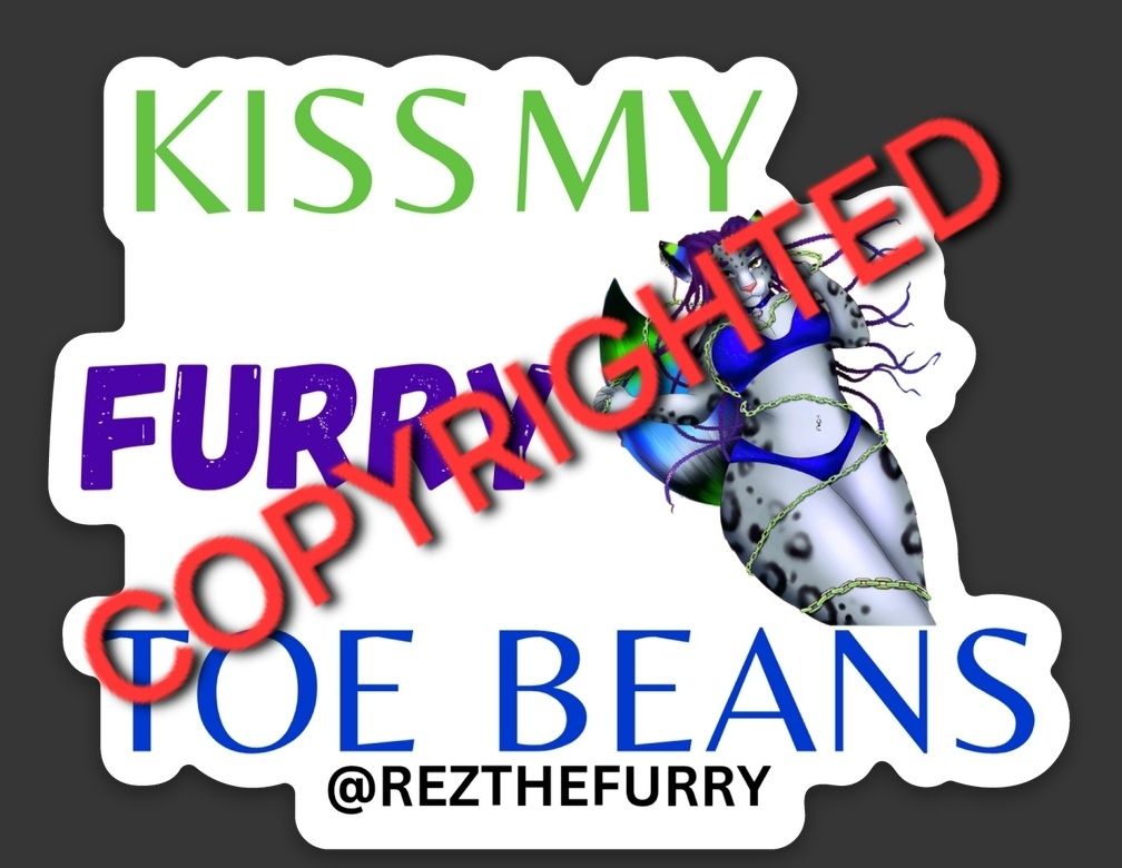 "Kiss My" Fursona Sticker