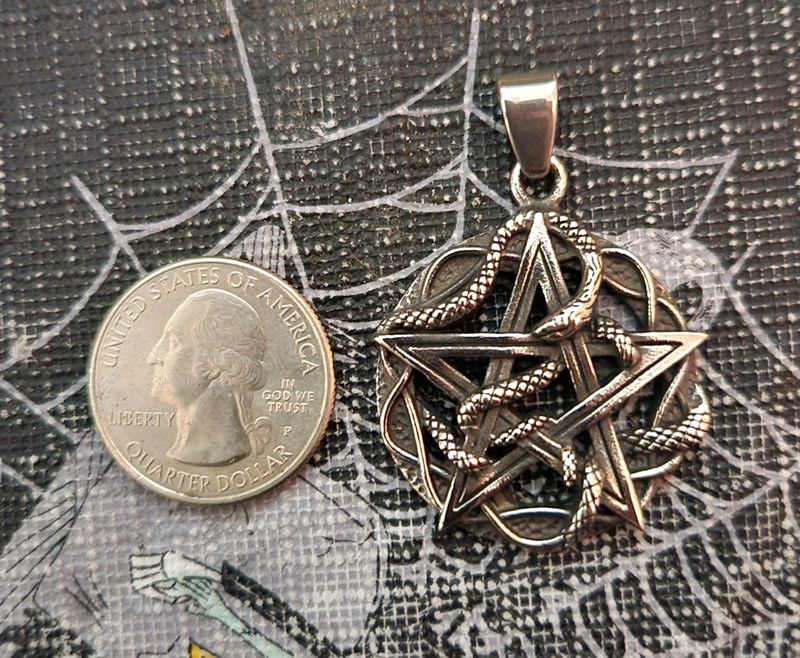 Pentagram &amp; Snake Pendant​ + Chain